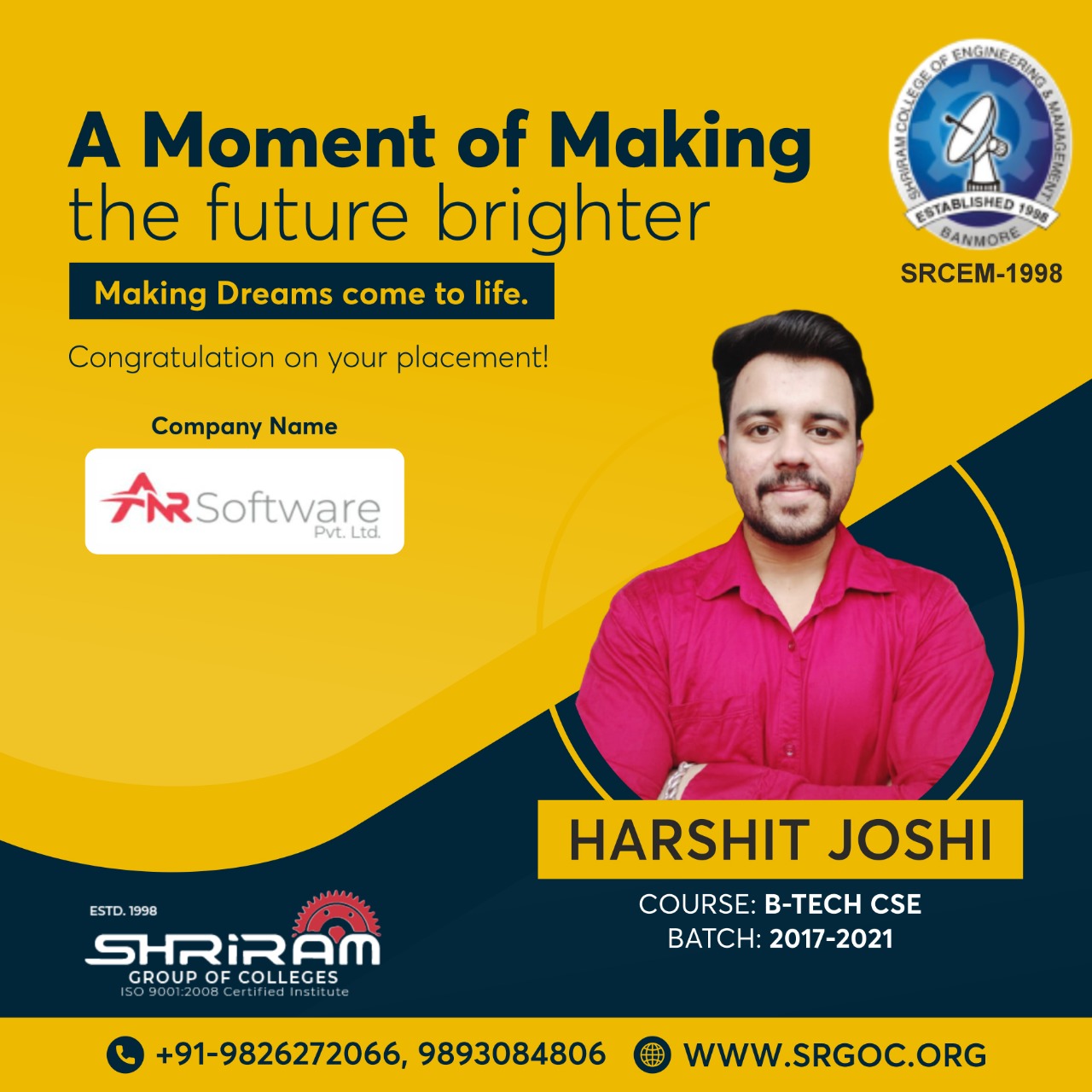 harshit joshi placement