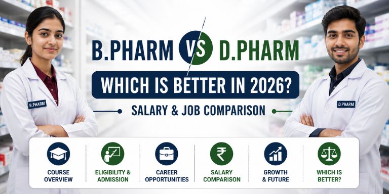 B.Pharm vs D.Pharm: Which is Better in 2026? Salary & Job Comparison B.Pharm vs D.Pharm: Which is Better in 2026? Salary & Job Comparison